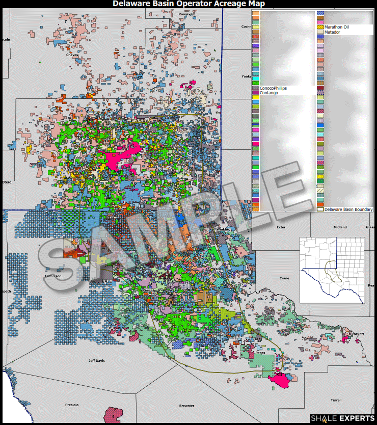 Delaware Basin - Wolfcamp Map
