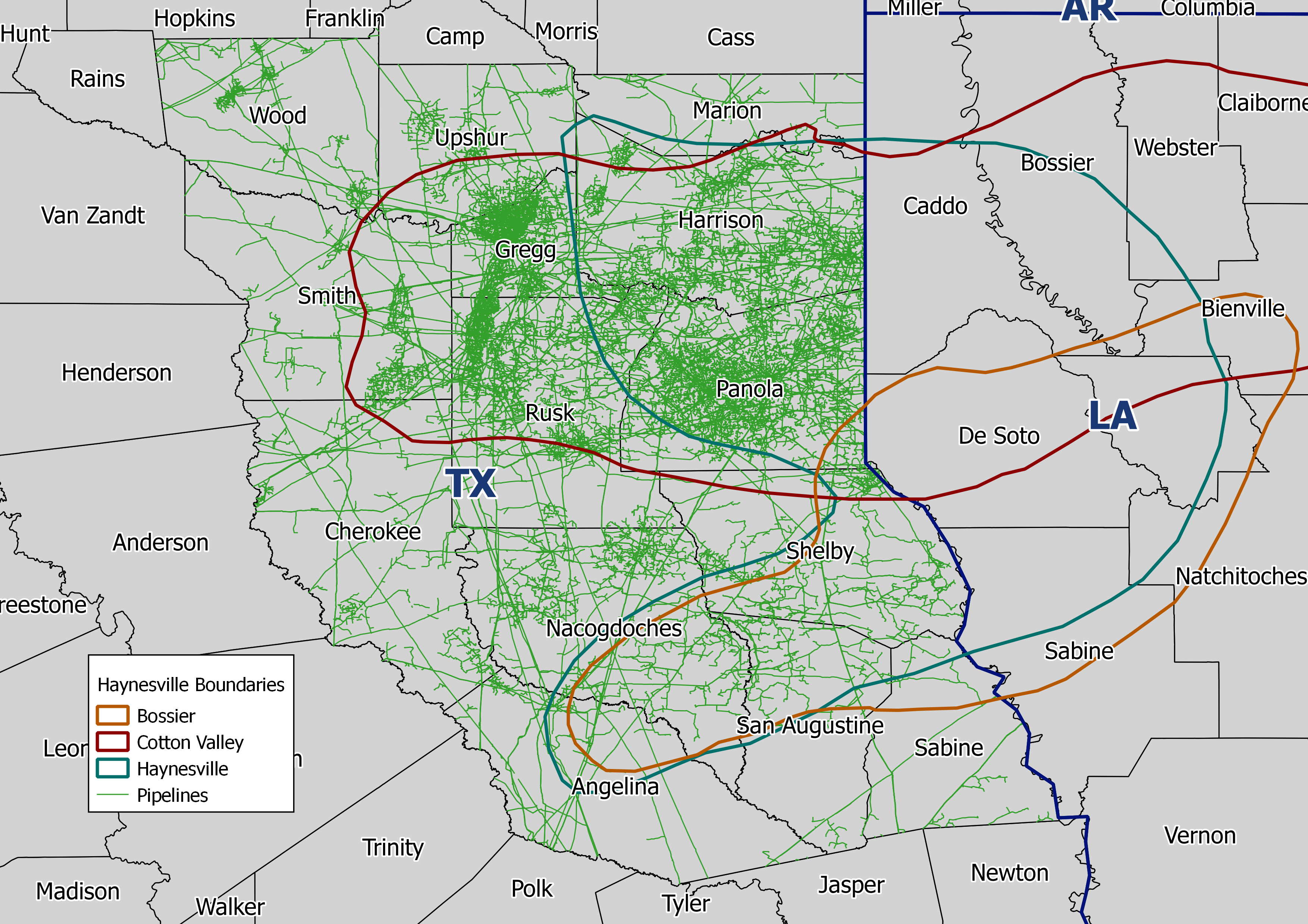 Haynesville Shale Pipelines [TX]