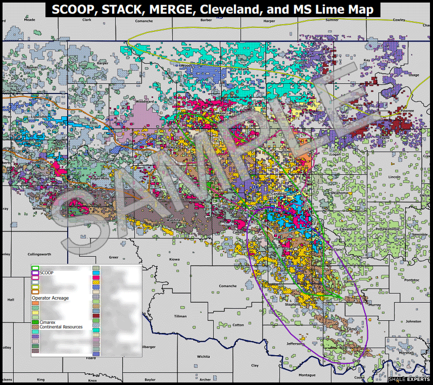 STACK / SCOOP/  MERGE/ Anadarko Basin / Woodford Shale