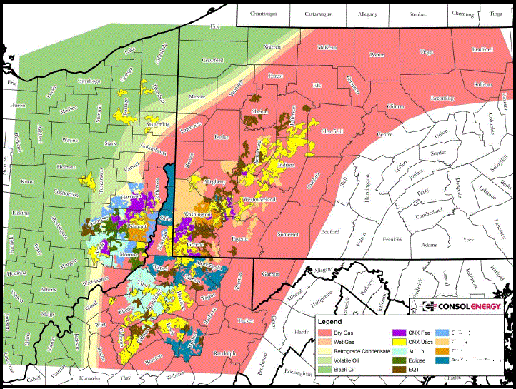 Utica Shale Map